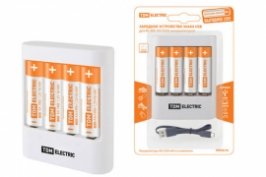 Зарядное устройство 3044Н (300 mA 4 слота АА/ААА 2 кан.+4xAA2500 USB) TDM