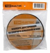 Изолента ХБ 19мм*21м двусторонняя (300 г)TDM