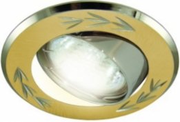 Светильник встраиваемый поворотный СВ 02-01 MR16 50Вт G5.3 матовое золото/никель TDM