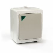Выключатель 1-кл. с подсветкой открытой установки IP54 10А "Вуокса" TDM