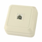 Розетка TФ (RJ-11) открытой установки IP20, сл. кость "Ладога" TDM