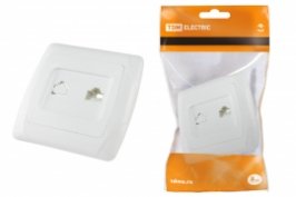 Розетка компьютерная RJ45  белая "Онега" TDM