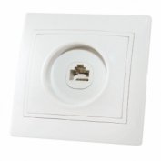 Розетка компьютерная RJ45  белая "Таймыр" TDM