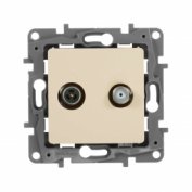 Etika - Розетка TV-SAT двухкабельная 5-862MHz/950-2400MHz. (сл.кость)