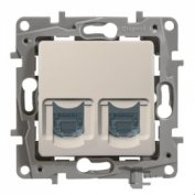 Etika - Розетка 2хRJ-45 UTP CAT6 (сл.кость)