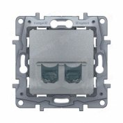 Etika - Розетка 1хRJ-45 UTP CAT6 (алюминий)