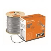 Кабель витая пара U/UTP Cat 5e 4х2х24AWG (305м) solid, ПВХ, серый TDM