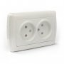 Розетка 2П 10А 250В с защ. шт. белая "Онега" TDM