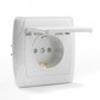 Розетка с крышкой 2П+З 16А 250В белая "Онега" TDM