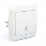 Выключатель на 2 направления 1 кл. 10А белый "Онега" TDM